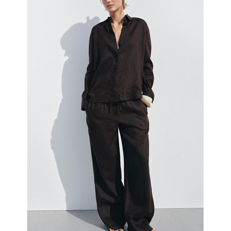 Modny dwuczęściowy zestaw: kos – Linen Pant Wide recenzja i cena