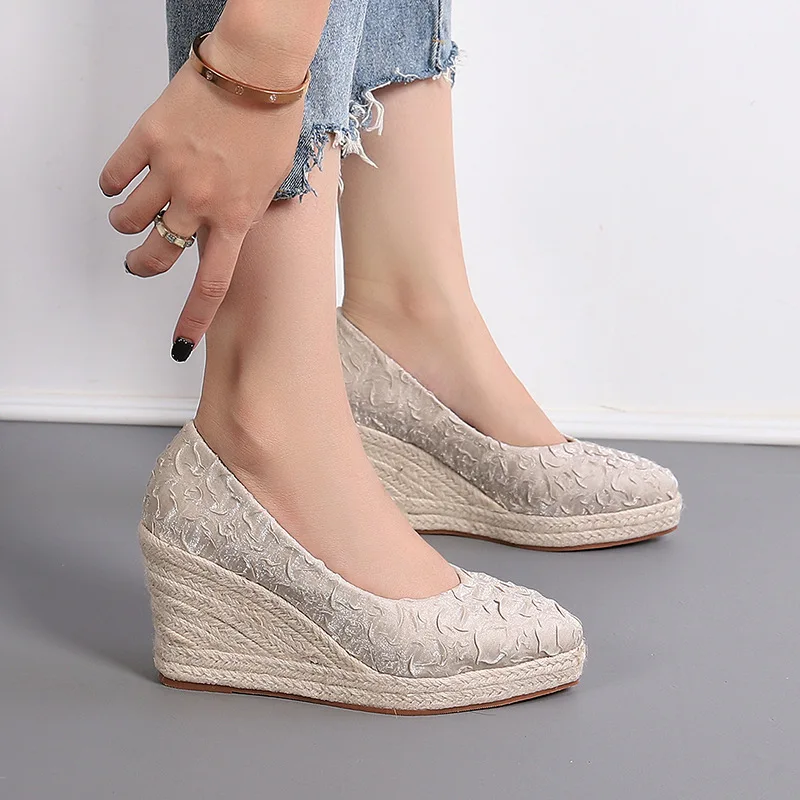 Buty na koturnie z platformą,  – Wedge Espadrille Women recenzja i cena
