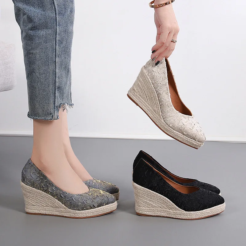 Buty na koturnie z platformą,  – Wedge Espadrille Women recenzja i cena