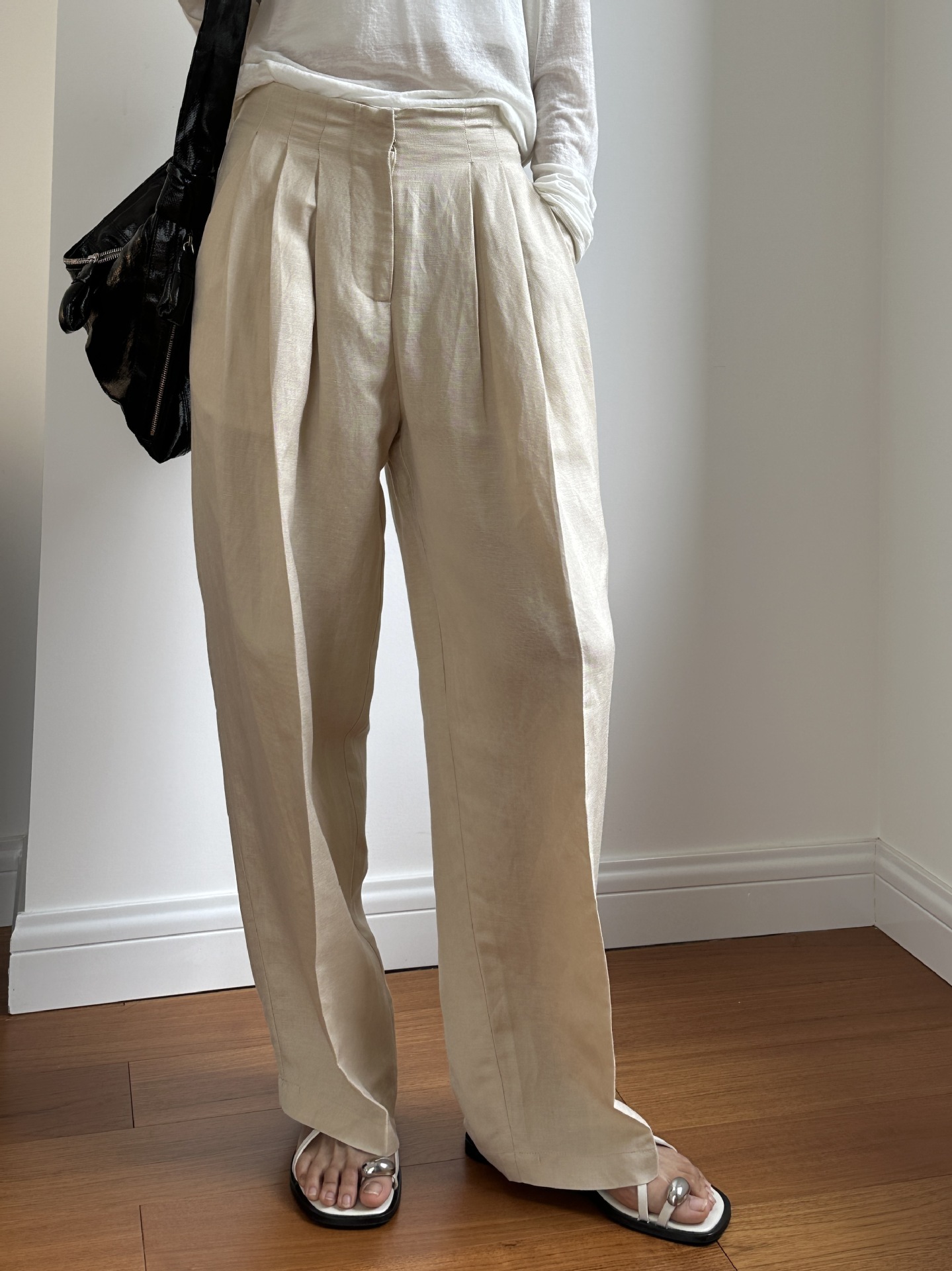 Luźne lniane spodnie z szeroki – Linen Pant Wide recenzja i cena