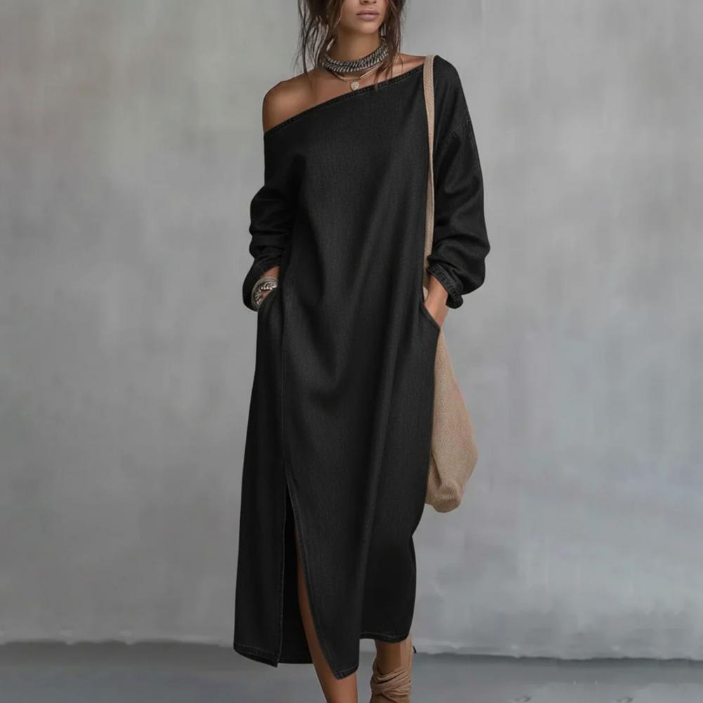 Długa sukienka maxi damska z j – Linen Dress Wrap recenzja i cena