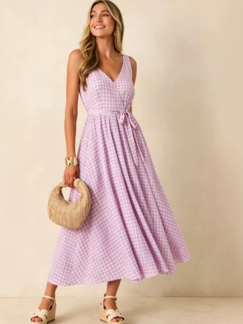 Lato 2026, duża rozmiarówka, d – Linen Dress Wrap recenzja i cena